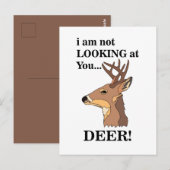 Carte Postale Cerf bois drôle (Devant / Derrière)
