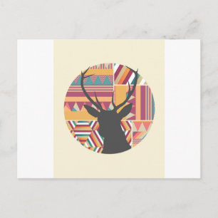 Carte Postale Cerf circulaire