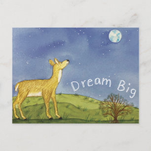 Carte postale Cerf contemplant les étoiles