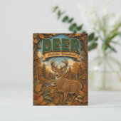 Carte Postale Cerf Daim Automne Forêt POPCUT (Debout devant)