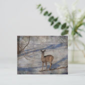 Carte Postale Cerf dans la neige (Debout devant)