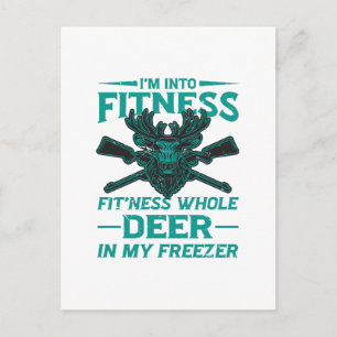 Carte Postale Cerf Dans Mon Congélateur - amateur de chasse