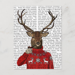 Carte Postale Cerf dans Ski Sweater 2