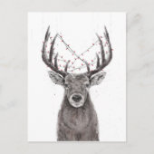 Carte Postale Cerf de Noël (Devant)