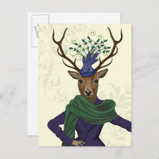 Carte Postale Cerf et Fascinateur 2 (Devant / Derrière)