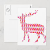 Carte Postale Cerf funky coloré (Devant / Derrière)