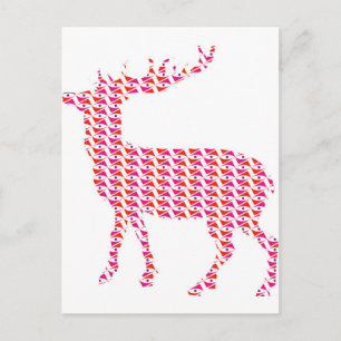 Carte Postale Cerf funky coloré