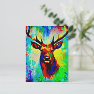 Carte Postale cerf majestueux - Proud stag