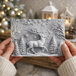 Carte postale Cerf mâle en mouvement de Winter Won