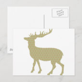 Carte Postale Cerf pastel mignon (Devant / Derrière)