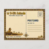 Carte Postale Cerf, Pixel Art 8 Bits Rétro (Dos)