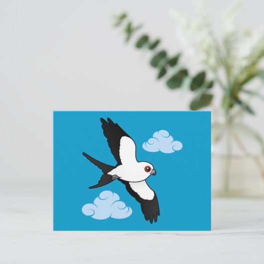Carte Postale Cerf-volant à queue avale en vol (Debout devant)