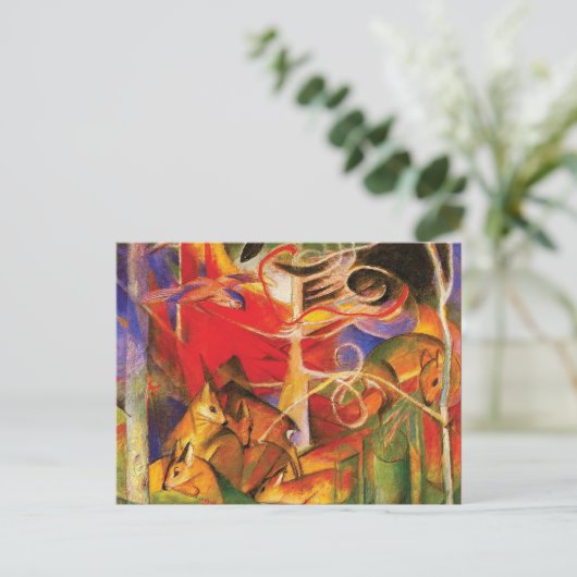 Carte Postale Cerfs dans la forêt par Franz Marc (Debout devant)