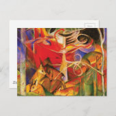 Carte Postale Cerfs dans la forêt par Franz Marc (Devant / Derrière)