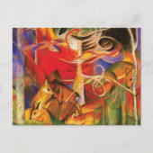 Carte Postale Cerfs dans la forêt par Franz Marc (Devant)