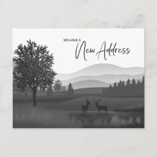 Carte Postale Cerfs des Montagnes Rustiques Changent d'Adresse N