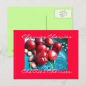 Carte postale Cerises (Devant / Derrière)