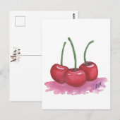 Carte Postale Cerises (Devant / Derrière)