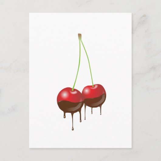 Carte Postale Cerises au chocolat (Devant)