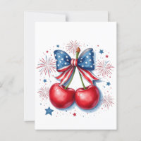 Cerises avec Coquette Bow 4 juillet Américain