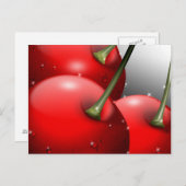 Carte Postale Cerises avec gouttes de ragoût (Devant / Derrière)