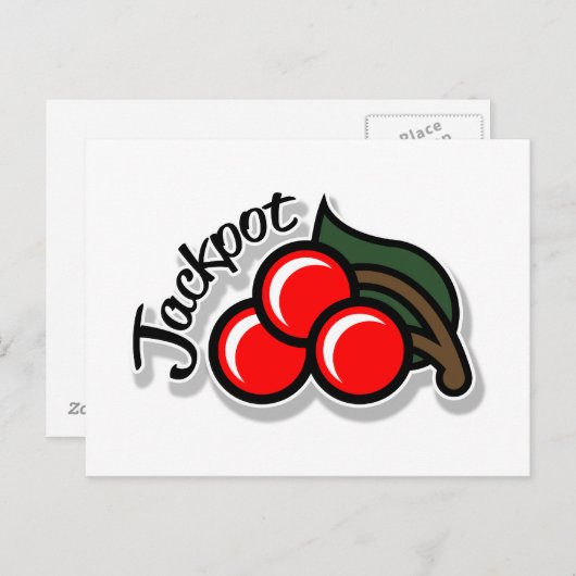 Carte postale Cerises Jackpot (léger) (Devant / Derrière)