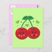 Carte Postale Cerises mignonnes (Devant / Derrière)