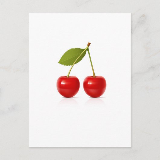 Carte Postale Cerises rouges (Devant)