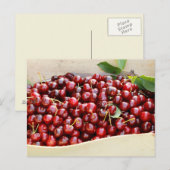 Carte postale Cerises rouges (Devant / Derrière)