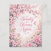 Carte Postale Cerisier en Fleur : La Beauté Refleurit (Devant)