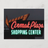 Carte Postale Cermak Plaza, Neon Connectez-Vous À Berwyn Il. (Devant)
