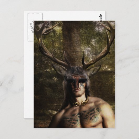 Carte Postale Cernunnos (Devant / Derrière)