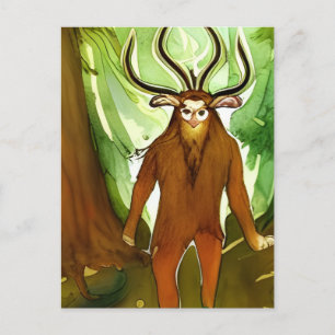 Carte postale Cernunnos Watercolor