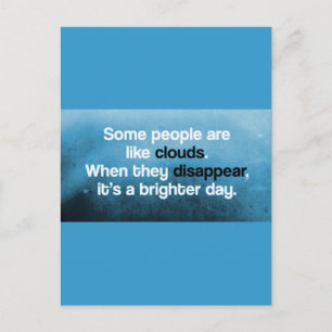 CARTE POSTALE CERTAINES PERSONNES SONT COMME DES NUAGES QUAND EL