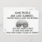 Carte Postale Certaines Personnes Sont Comme Des Slinkies (Devant / Derrière)