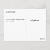 Carte Postale Certains Bunny Boys 1er Anniversaire Fête Invitati (Dos)