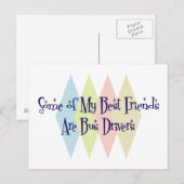 Carte Postale Certains de mes meilleurs amis sont conducteurs de (Devant / Derrière)