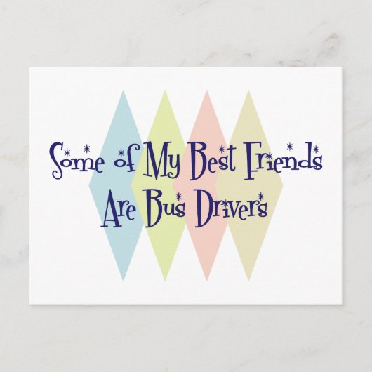 Carte Postale Certains de mes meilleurs amis sont conducteurs de (Devant)