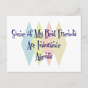 Carte Postale Certains de mes meilleurs amis sont des agents d'a