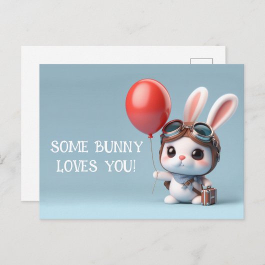 Carte Postale Certains Lapins Vous Aiment Mignonne Journée Valen (Devant / Derrière)