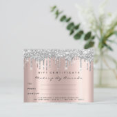 Carte Postale Certificat Cadeau Extension de Cils Maquillage Éti (Debout devant)