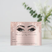 Carte Postale Certificat cadeau Eyelashes Confetti maquillage Ar (Debout devant)