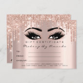 Carte Postale Certificat cadeau Eyelashes Confetti maquillage Ar (Devant / Derrière)