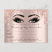 Carte Postale Certificat cadeau Eyelashes Confetti maquillage Ar (Devant)