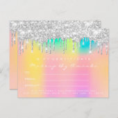 Carte Postale Certificat cadeau Eyelashes Turquoise maquillage H (Devant / Derrière)