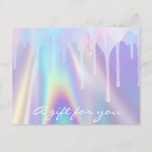 Carte Postale Certificat cadeau Holographe Unicorn Liquid Drids