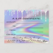 Carte Postale Certificat cadeau Holographique Unicorn Logo Moder (Dos)