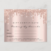 Carte Postale Certificat cadeau Lashes Yeux Maquillage Artiste B (Devant)