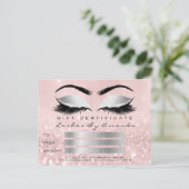 Carte Postale Certificat cadeau Microbl Grey Cosmetologist Lashe (Debout devant)