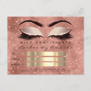Carte Postale Certificat cadeau Microblading Cosmetologist Lashe